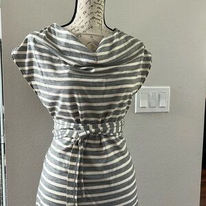 Icebreaker Merino Gray and Cream Dress